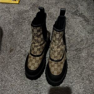 Gucci Monogram Ankle Boots